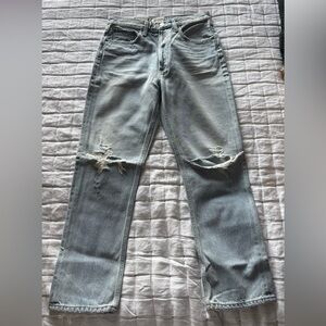 Agolde Riley High Rise Straight Crop in Clear Skies - 27